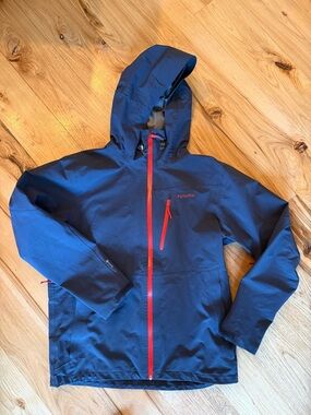 Flylow Men’s Blue Ski Jacket with Red Accents
